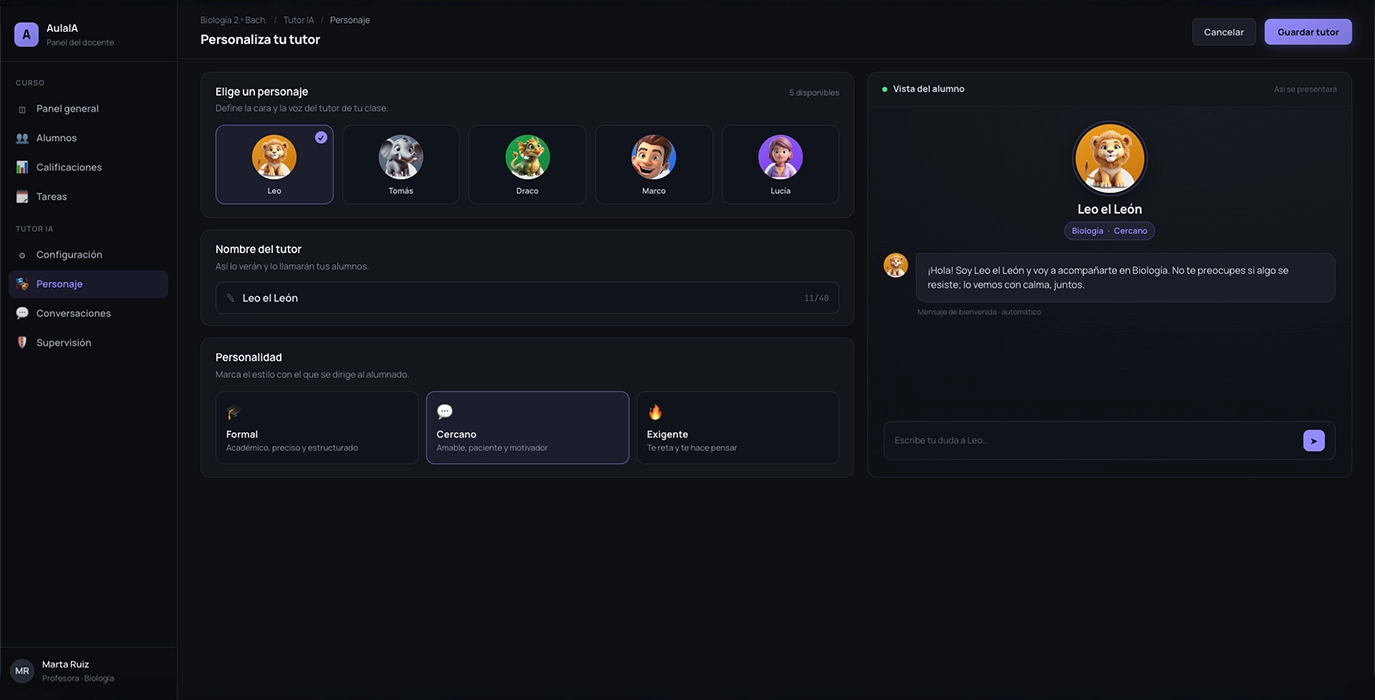 Creamos un personaje virtual como tutor